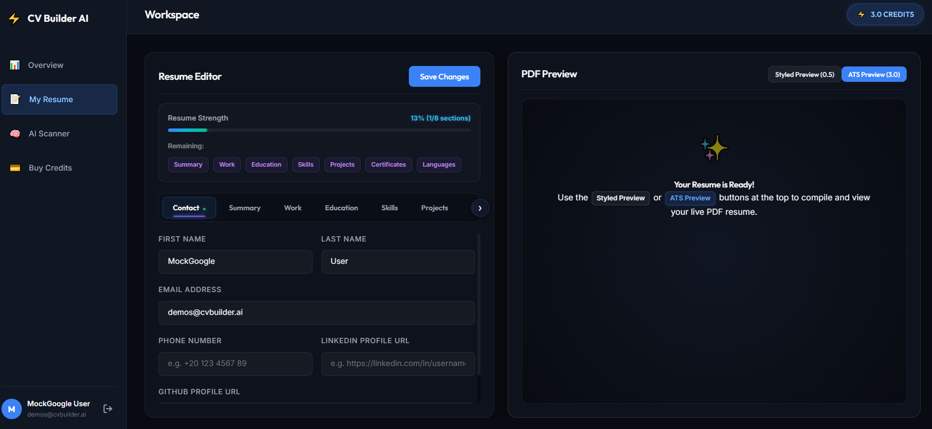 CV Builder
